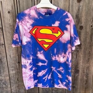 Kryptonite infused Superman custom tie dye DC